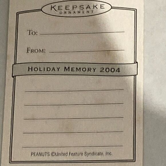 Hallmark Keepsake Peanuts The Winning Ticket Snoopy Woodstock Christmas Ornament - Picture 9 of 10